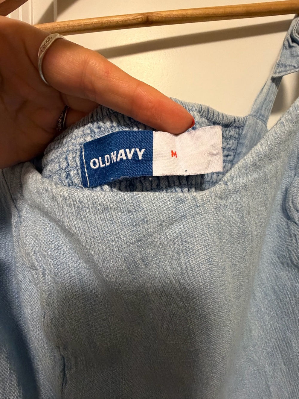 Old Navy Light Blue Denim Tie-Strap Dress - Picture 3 of 3